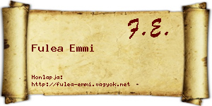Fulea Emmi névjegykártya
